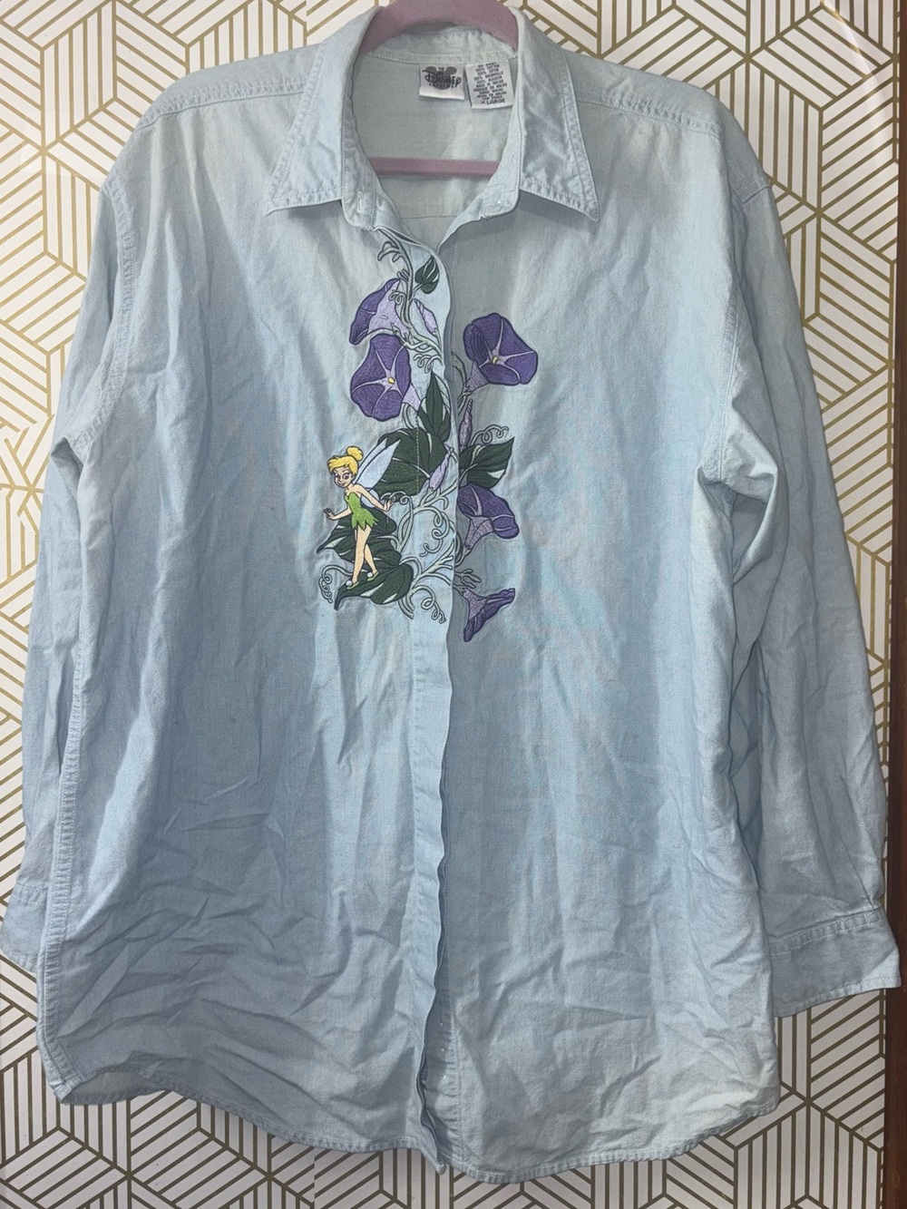 Vintage Disney Catalog Tinker Bell button up shirt XL